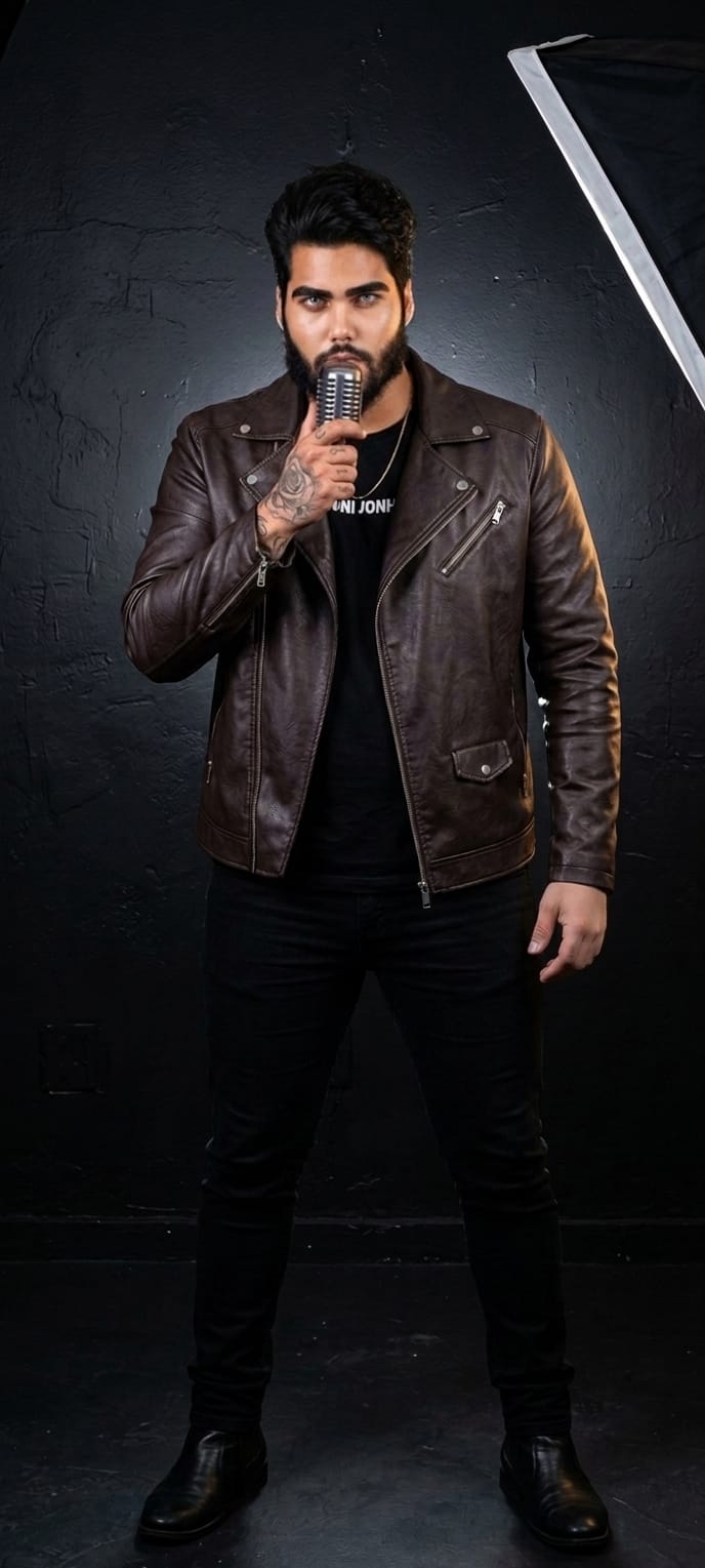Raphael Callner com microfone
